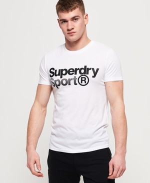 Superdry Core Sport Graphic Férfi Pólók Fehér | ZLKPE7039